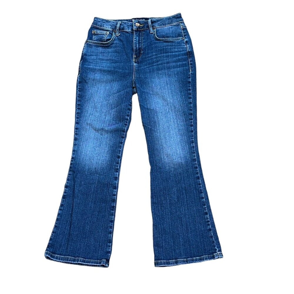 Boden Denim Flare High Rise Jeans Size 6 Wide Leg Medium Wash